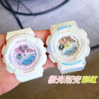 卡西欧手表女BABY-G炫彩极光运动防水表BA-110PL-7A1 7A2 RG FH